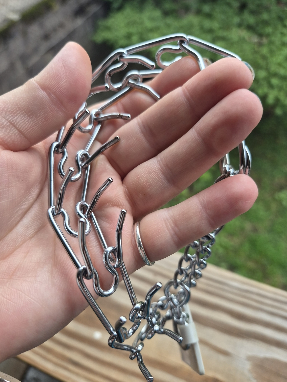 Hamilton Sterling Metal Prong Training Collar // Size Small